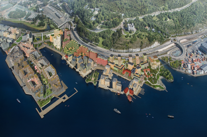 Snart vil Grønlikaia vokse fram som en splitter ny fjordbydel i øst. Ill.: Team Grønlikaia.